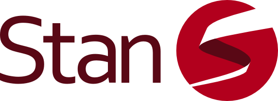 Stan banner logo with name